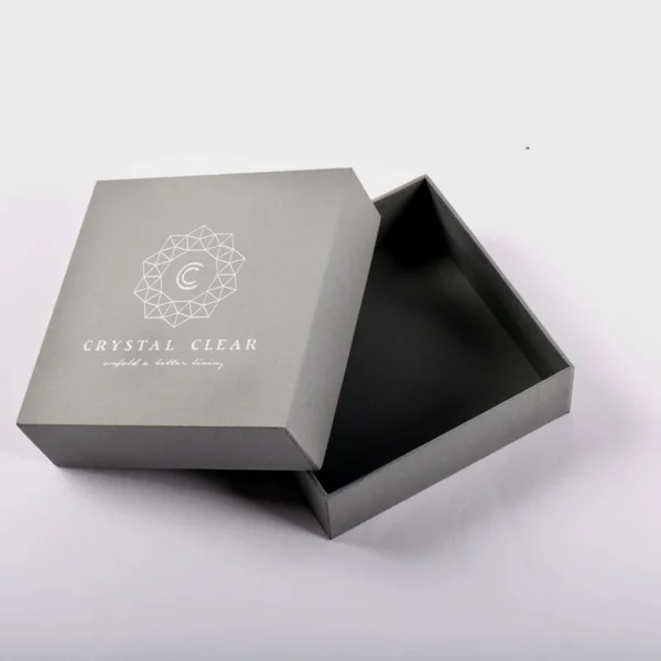 Eco-conscious rigid earring packaging box for sustainable brands.