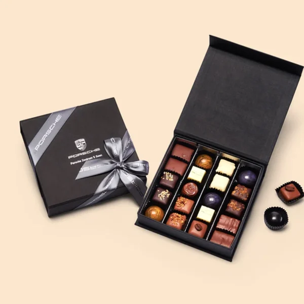 Premium rigid food gift box for gourmet packaging.