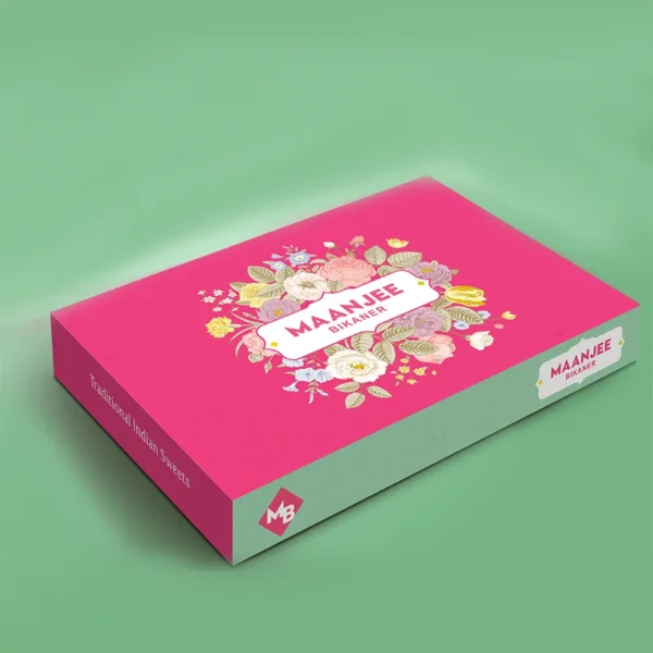 Luxury rigid box for food gift sets and festive hampers.