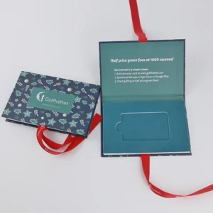 Luxury rigid gift card box for premium card presentation.