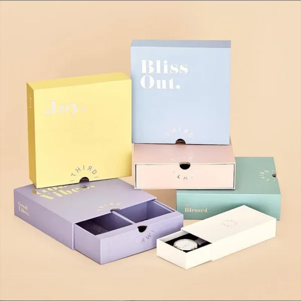Eco-conscious rigid catalog packaging box for sustainable branding.