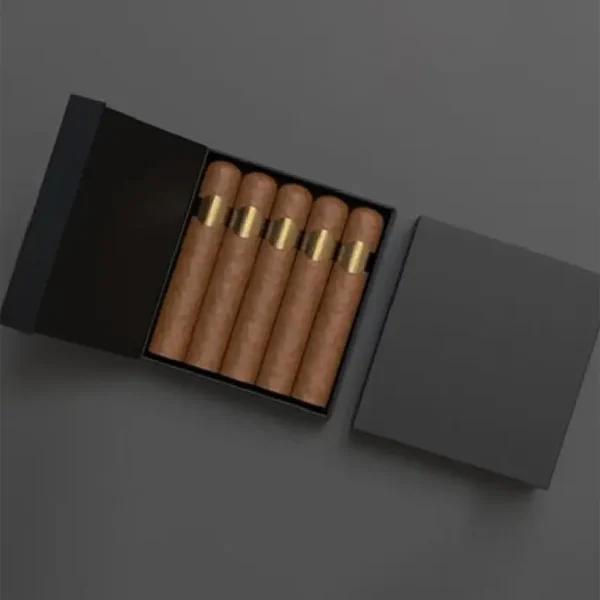 Eco-conscious rigid cigar packaging box for sustainable branding.