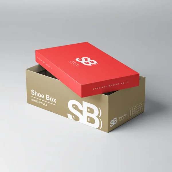 Custom size rigid shoe box for premium men's or women's shoes.