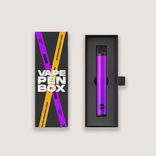 Eco-friendly rigid vape box for e-liquid and vape device.
