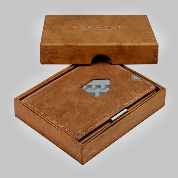 Luxury rigid wallet box for premium leather packaging.