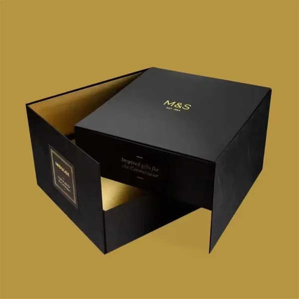 Custom printed two-piece rigid box with logo and insert,